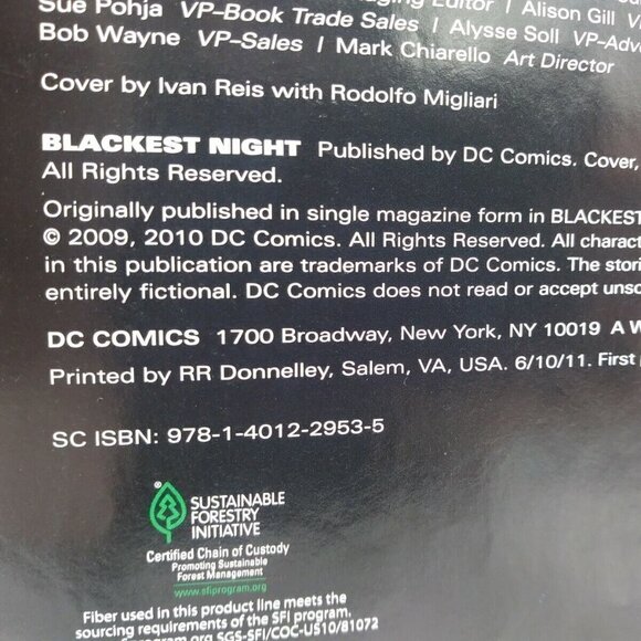 Marvel DC Comics Green Lantern Blackest Night Graphic Novel Geoff Johns Reis - Picture 7 of 10